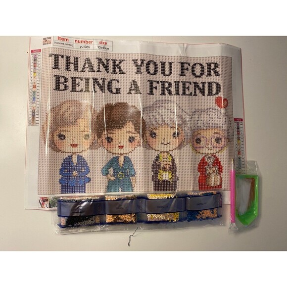 "Thank You For Being a Friend" Golden Girls Diamond Dot kit - Picture 1 of 4